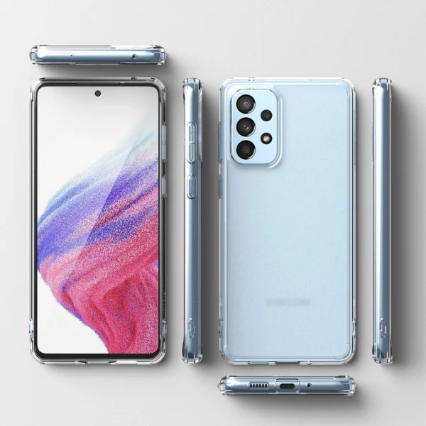 Ringke Fusion Matte tpu case with a translucent Samsung Galaxy A73 gel frameeng
