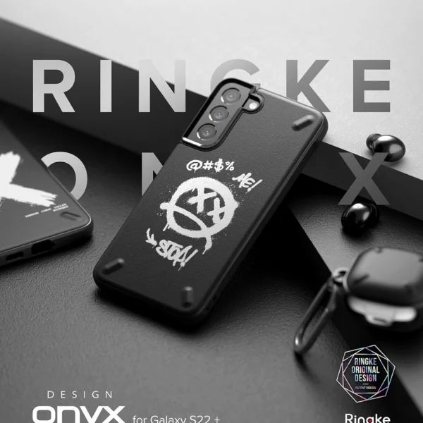 Ringke Onyx Design Durable Cover Case for Samsung Galaxy S22 + (S22 Plus) black (X) ()eng