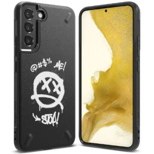 Ringke Onyx Design Durable TPU Cover for Samsung Galaxy S22 + (S22 Plus) black (Graffiti) ()eng