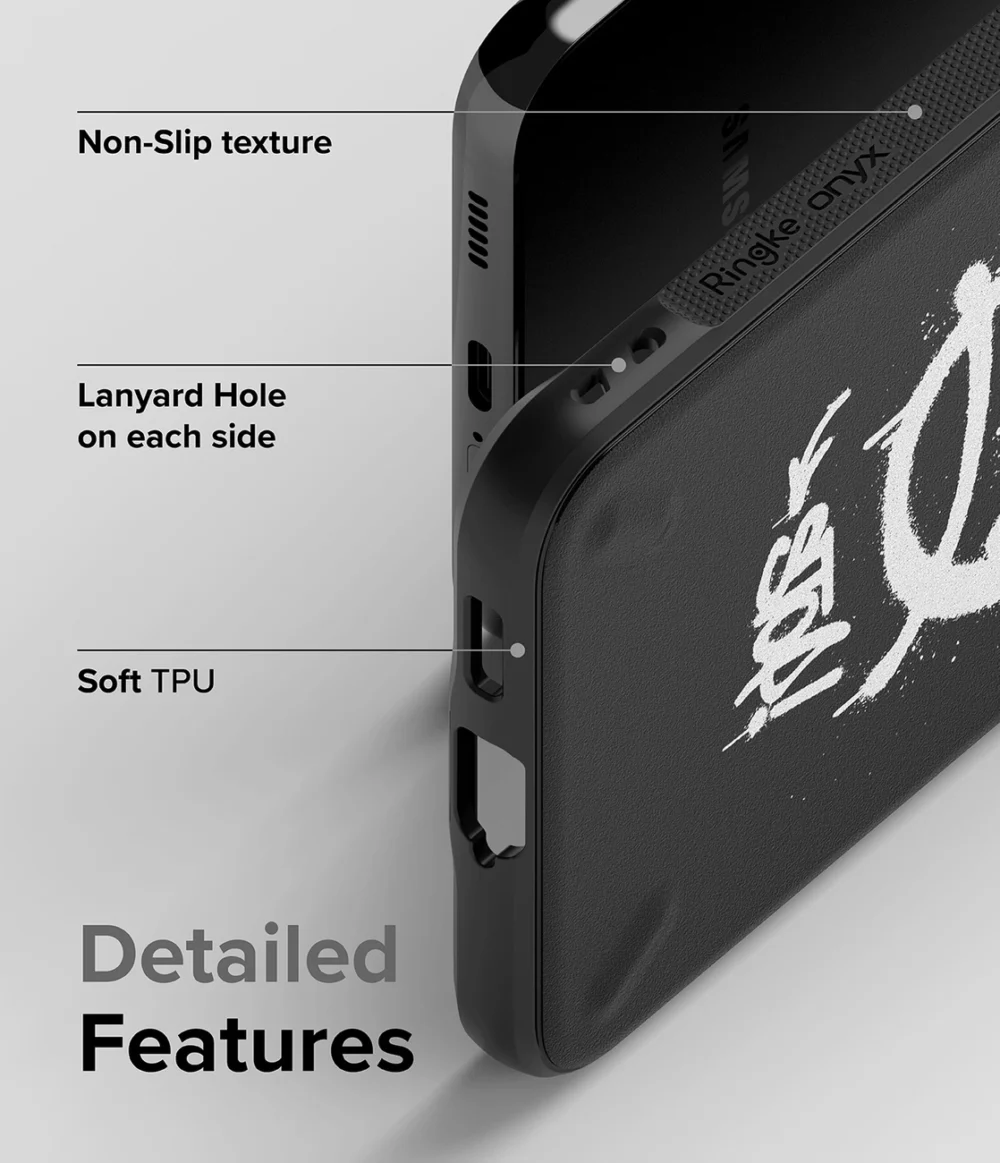 Ringke Onyx Design Durable TPU Cover for Samsung Galaxy S22 + (S22 Plus) black (Graffiti) ()eng