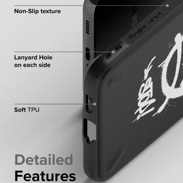 Ringke Onyx Design Durable TPU Cover for Samsung Galaxy S22 + (S22 Plus) black (Graffiti) ()eng