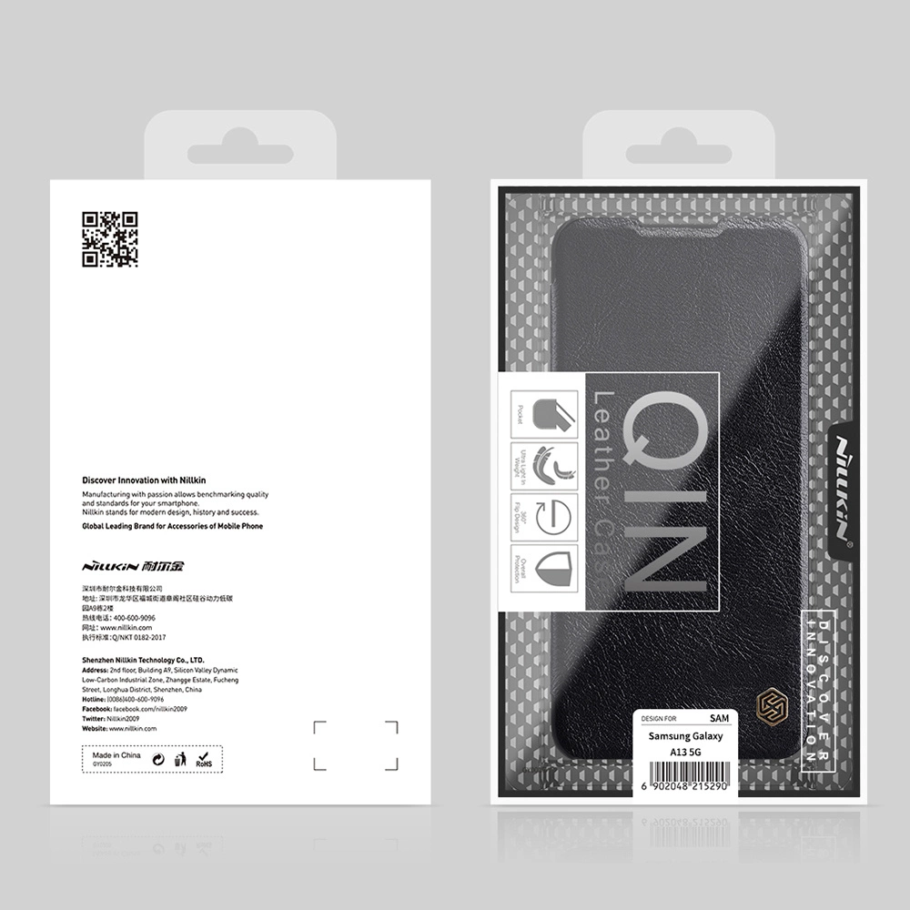 Nillkin Qin leather holster case for Samsung Galaxy A13 5G browneng