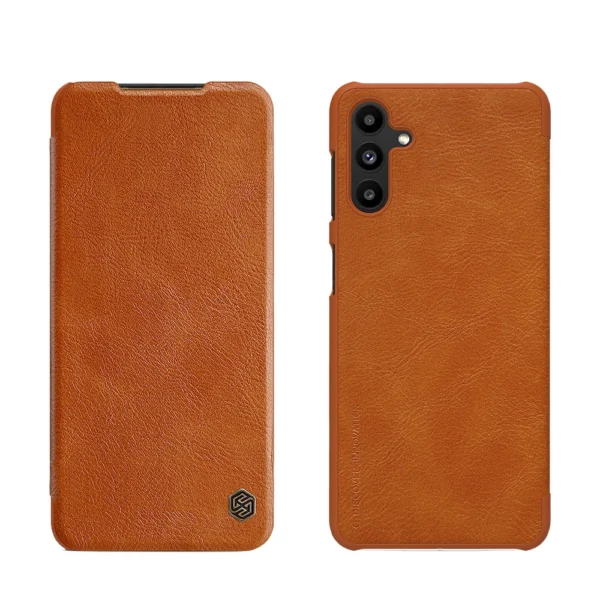 Nillkin Qin leather holster case for Samsung Galaxy A13 5G browneng