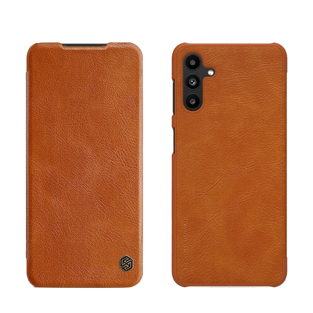 Nillkin Qin leather holster case for Samsung Galaxy A13 5G browneng