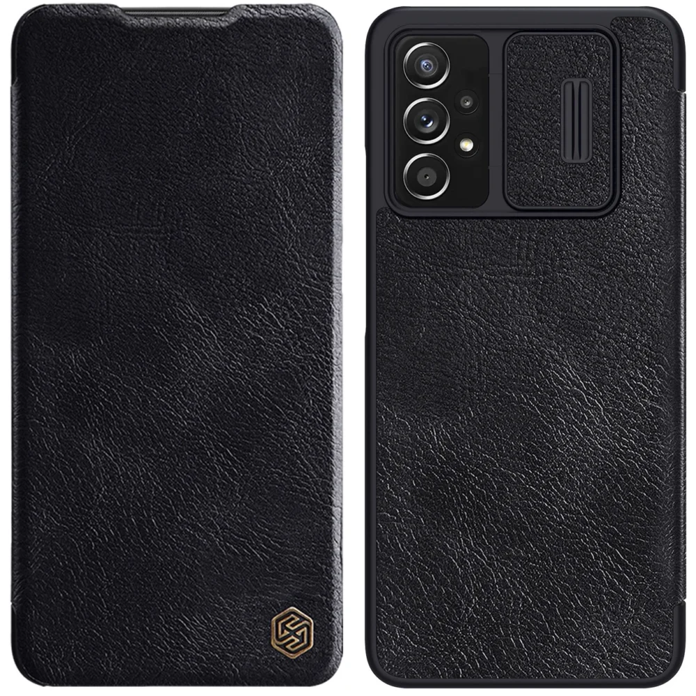 Nillkin Qin leather holster case for Samsung Galaxy A73 blackeng