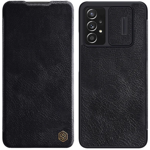 Nillkin Qin leather holster case for Samsung Galaxy A73 blackeng