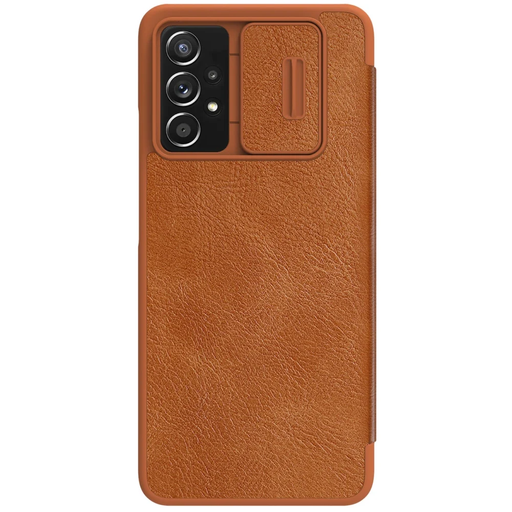 Nillkin Qin leather holster case for Samsung Galaxy A73 browneng
