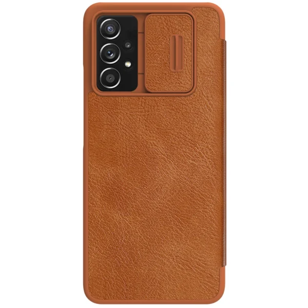 Nillkin Qin leather holster case for Samsung Galaxy A73 browneng