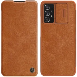 Nillkin Qin leather holster case for Samsung Galaxy A73 browneng