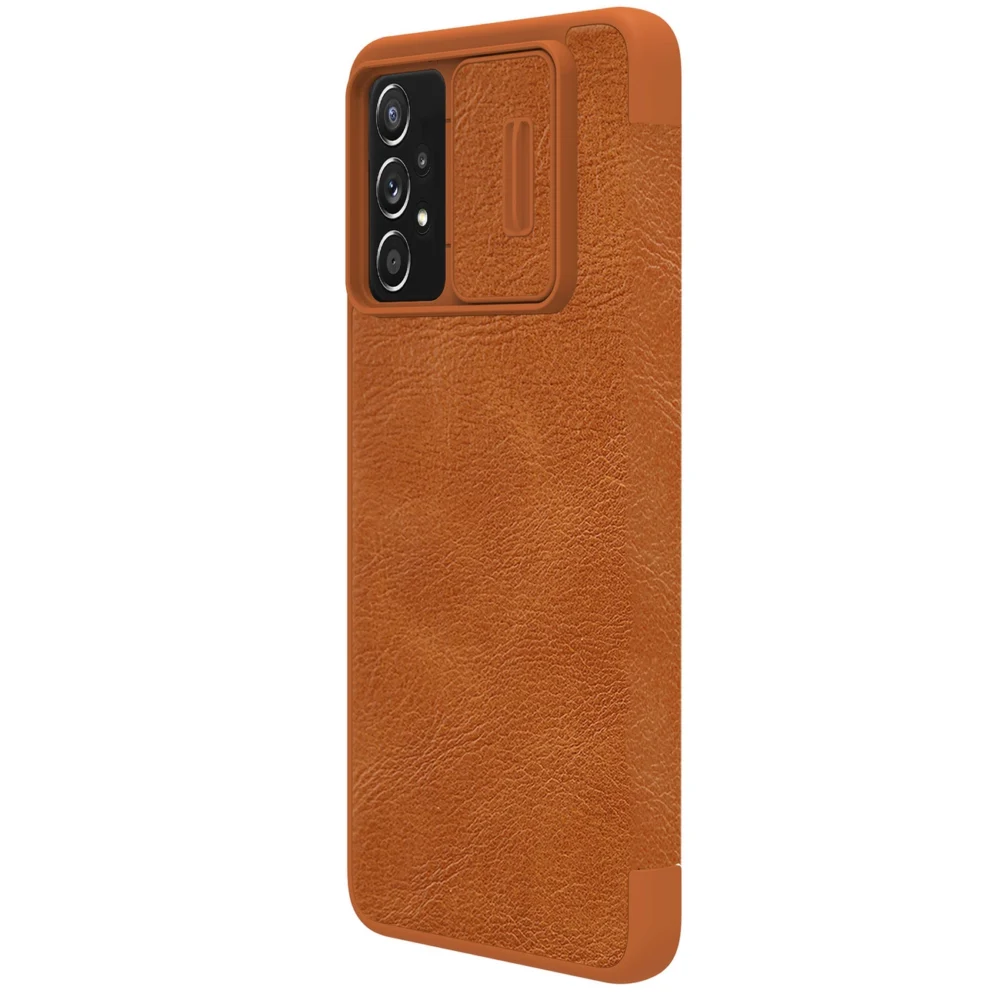 Nillkin Qin leather holster case for Samsung Galaxy A73 browneng