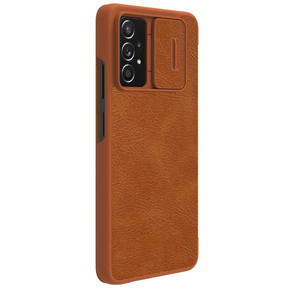 Nillkin Qin leather holster case for Samsung Galaxy A73 browneng