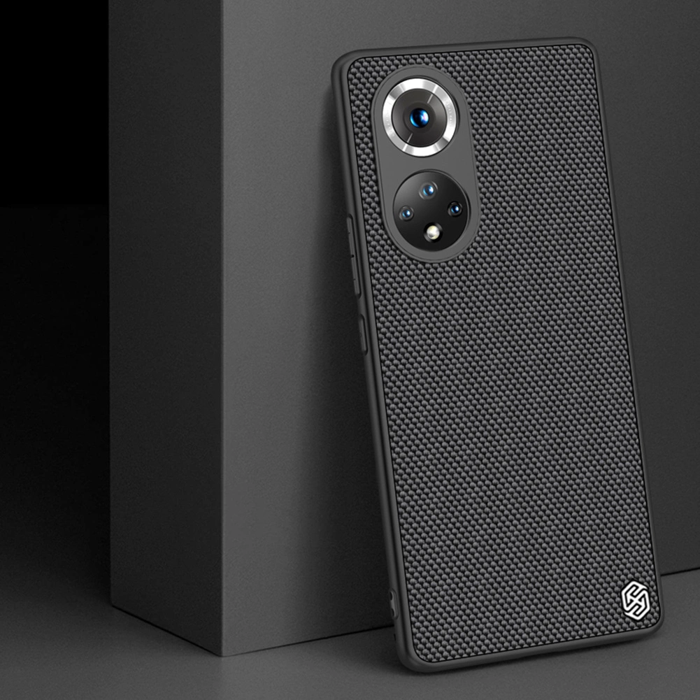 Nillkin Textured Case durable reinforced case with gel frame and nylon back for Honor 50 Pro blackeng