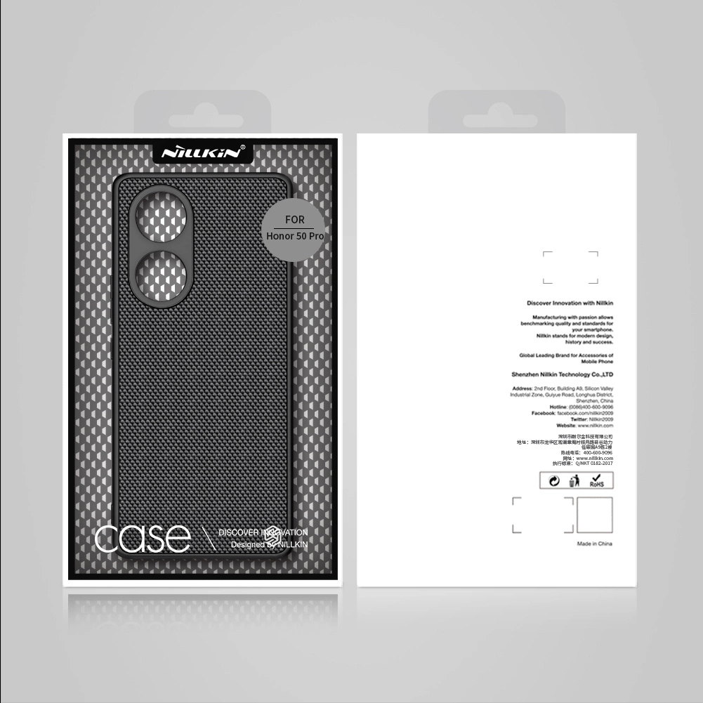 Nillkin Textured Case durable reinforced case with gel frame and nylon back for Honor 50 Pro blackeng