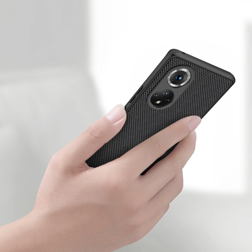 Nillkin Textured Case durable reinforced case with gel frame and nylon back for Honor 50 Pro blackeng