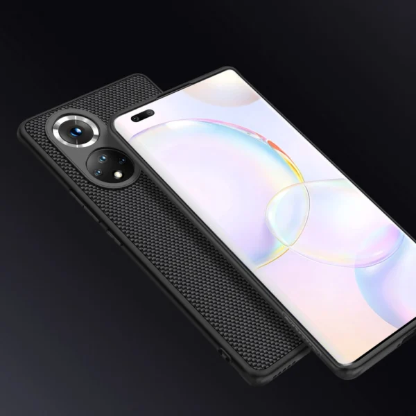 Nillkin Textured Case durable reinforced case with gel frame and nylon back for Honor 50 Pro blackeng