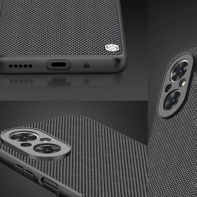 Nillkin Textured Case durable reinforced case with gel frame and nylon back for Honor 50 SE blackeng