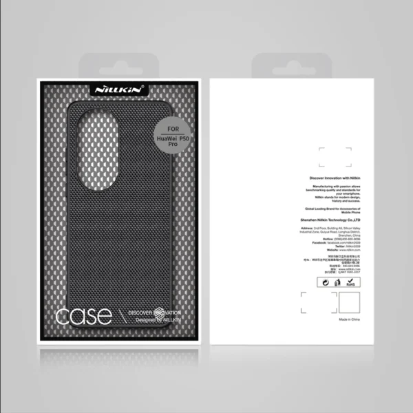 Nillkin Textured Case a durable reinforced case with a gel frame and nylon on the back Huawei P50 Pro blackeng
