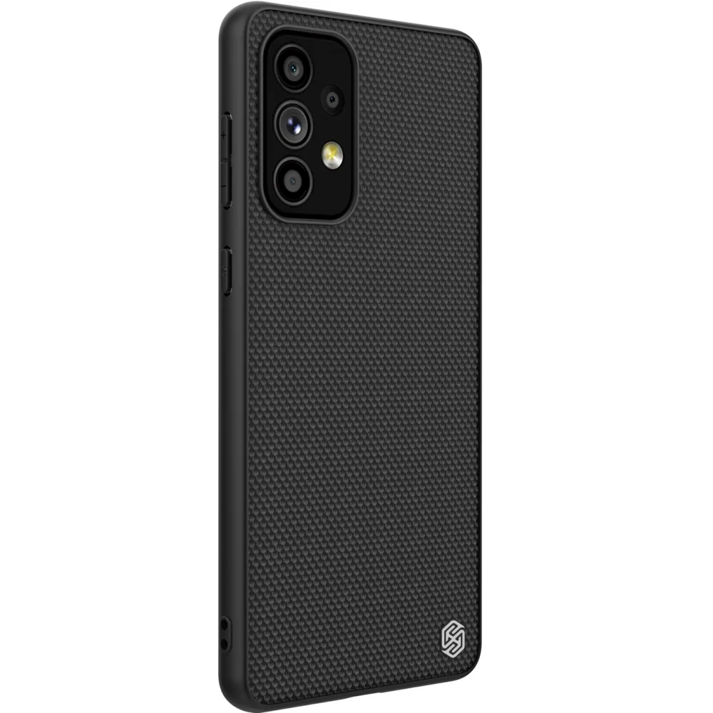 Nillkin Textured Case durable reinforced case with gel frame and nylon back for Samsung Galaxy A73 blackeng
