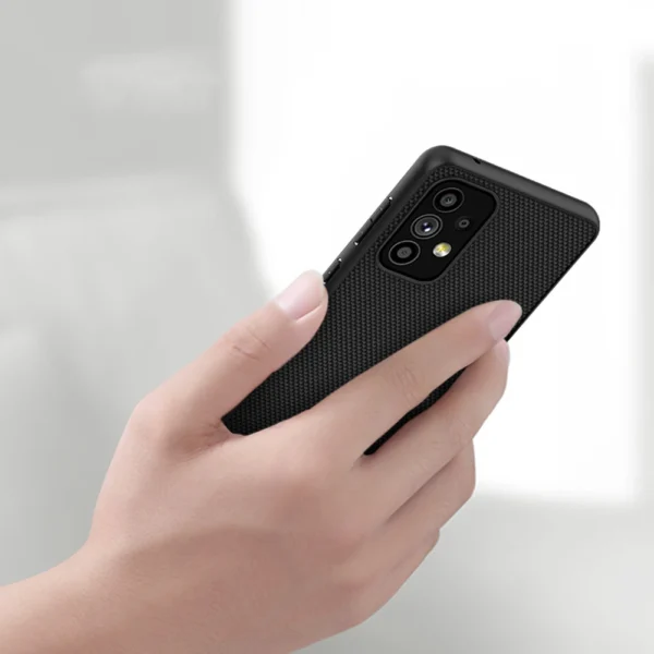 Nillkin Textured Case durable reinforced case with gel frame and nylon back for Samsung Galaxy A73 blackeng