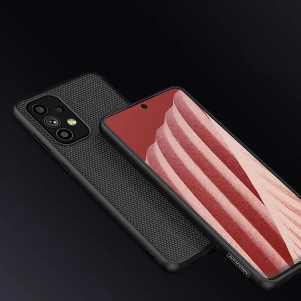 Nillkin Textured Case durable reinforced case with gel frame and nylon back for Samsung Galaxy A73 blackeng