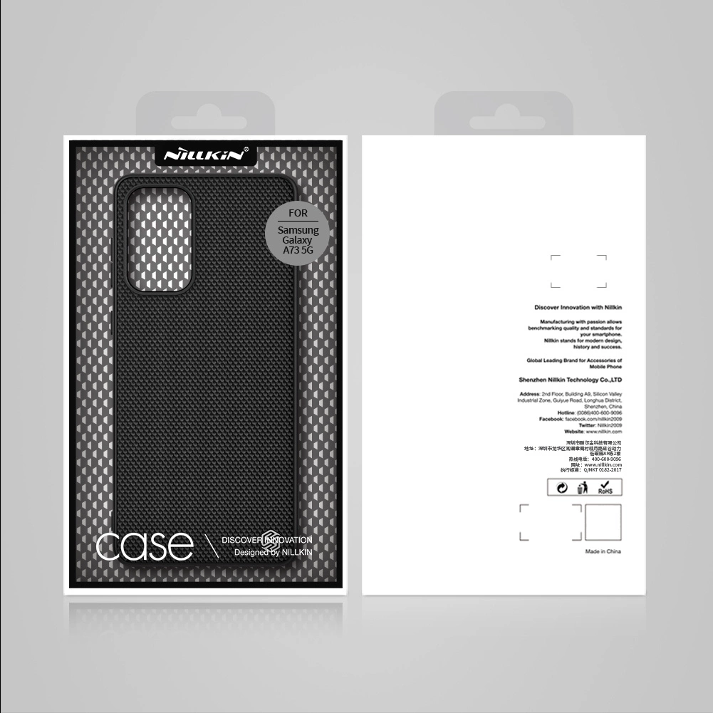 Nillkin Textured Case durable reinforced case with gel frame and nylon back for Samsung Galaxy A73 blackeng