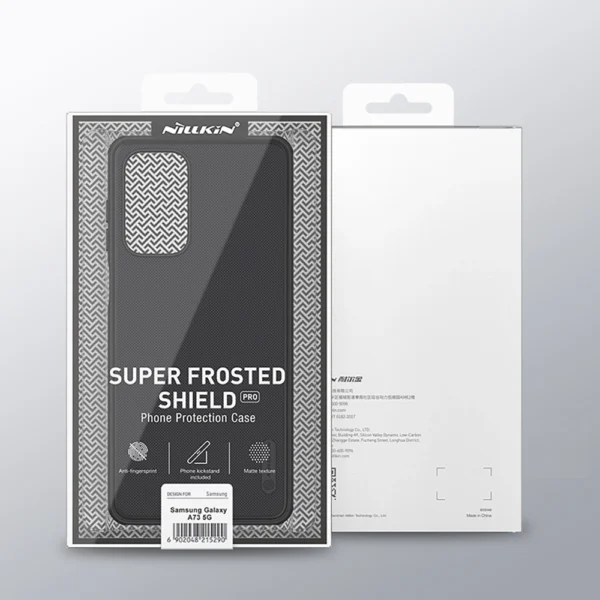 Nillkin Super Frosted Shield Pro durable case cover for Samsung Galaxy A73 blackeng
