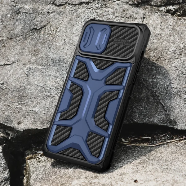 Nillkin Adventruer Case Case for iPhone 13 Pro Max Armored Cover with Camera Protector Blueeng