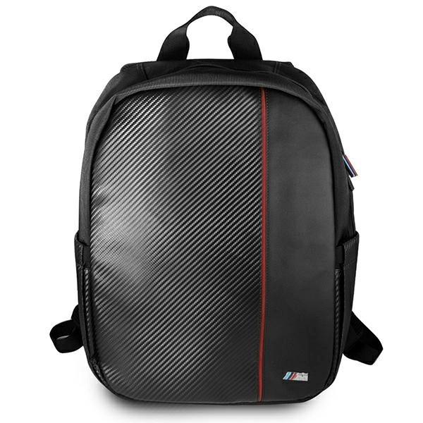 BMW Carbon Red Stripe backpack for a 16" laptop - blackeng