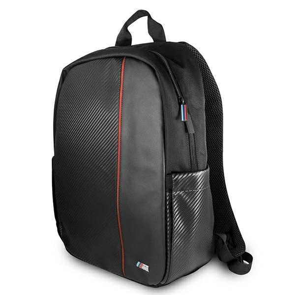 BMW Carbon Red Stripe backpack for a 16" laptop - blackeng