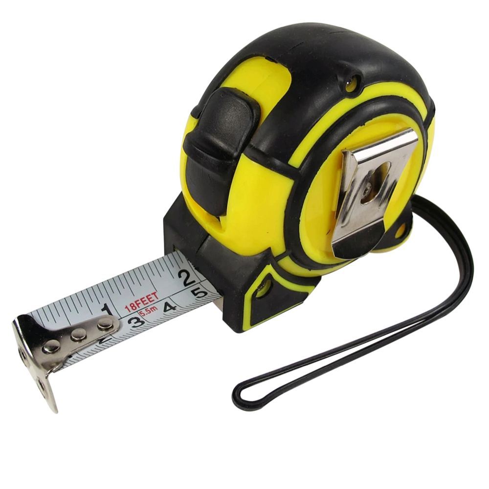 Measure steel tape 5 m x 25 mm with lock RC-K-1301 black yellow