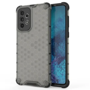 Honeycomb case armored cover with a gel frame for Samsung Galaxy A73 blackeng