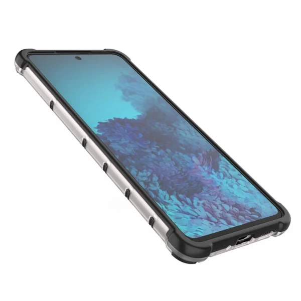 Honeycomb case armored cover with a gel frame for Samsung Galaxy A73 blackeng