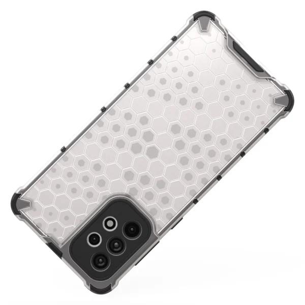 Honeycomb case armored cover with a gel frame for Samsung Galaxy A73 transparenteng