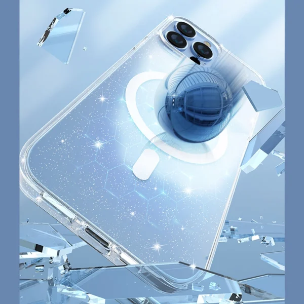 Kingxbar PQY Elegant Series Magnetic Case for iPhone 13 Pro Housing Cover White (MagSafe Compatible)eng