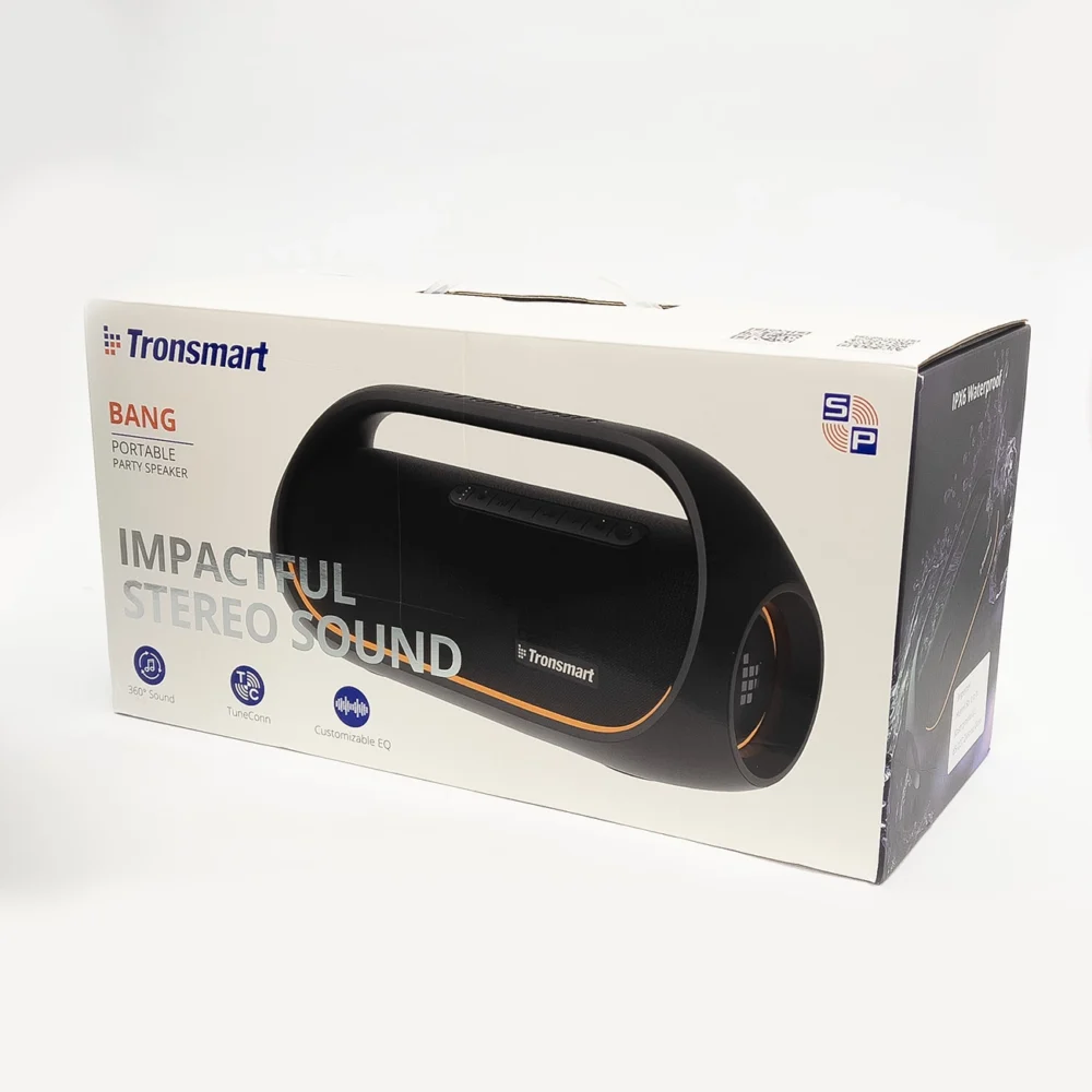 Tronsmart Bang Waterproof Wireless Bluetooth Speaker 60W with Powerbank Function Black (723928)eng
