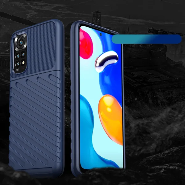 Thunder Case Flexible Armored Cover Sleeve for Xiaomi Redmi Note 11 Pro 5G / 11 Pro blueeng