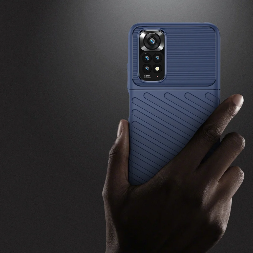 Thunder Case Flexible Armored Cover Sleeve for Xiaomi Redmi Note 11 Pro 5G / 11 Pro blueeng