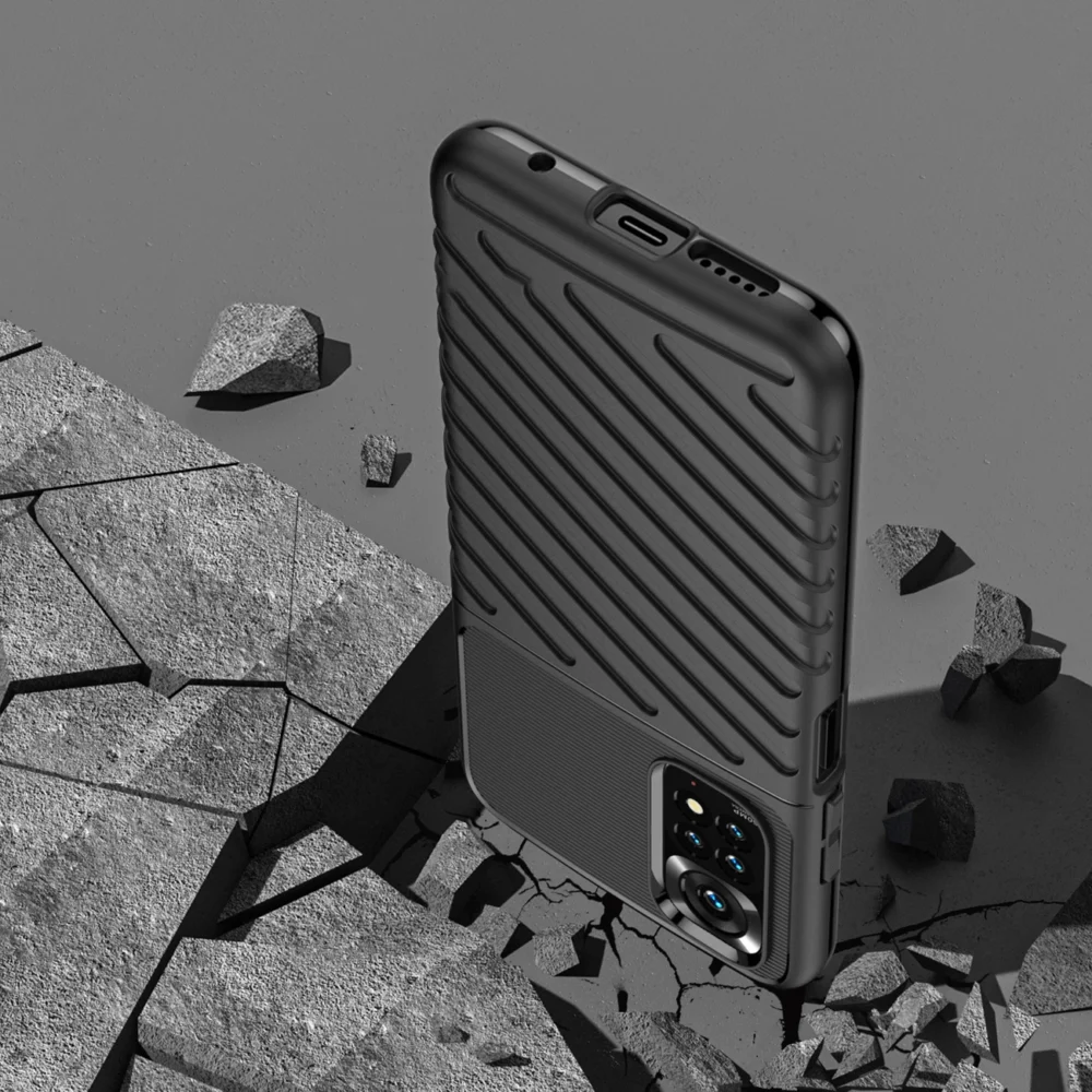 Thunder Case Flexible Armored Cover Sleeve for Xiaomi Redmi Note 11 Pro 5G / 11 Pro blueeng