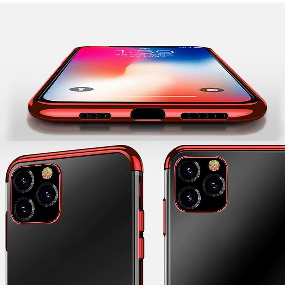 Clear Color case TPU gel cover with a metallic frame for Samsung Galaxy A13 5G blackeng