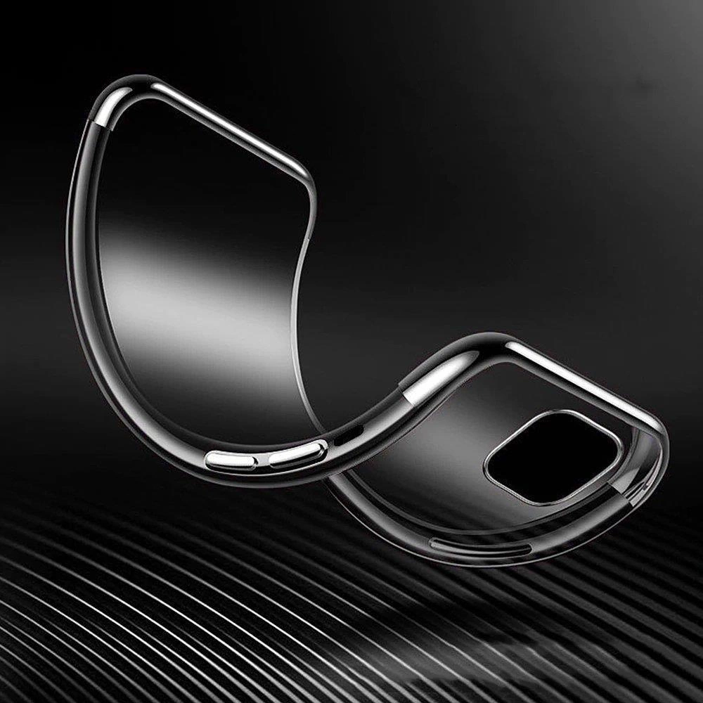 Clear Color case TPU gel cover with a metallic frame for Samsung Galaxy S22 + (S22 Plus) blueeng