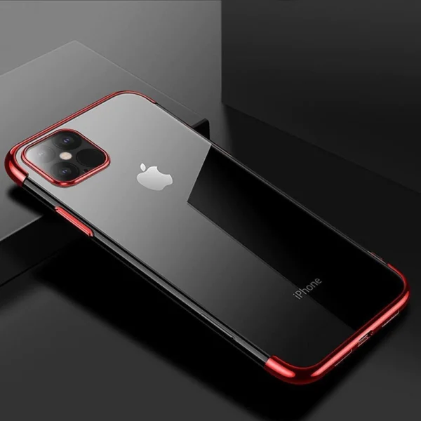 Clear Color case TPU gel cover with a metallic frame for Samsung Galaxy S22 Ultra redeng