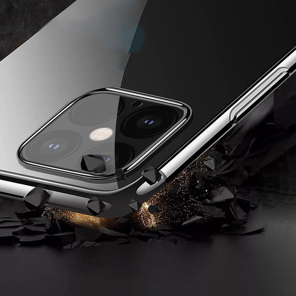 Clear Color case gel cover case with metallic frame Xiaomi Redmi Note 11 Pro 5G / 11 Pro blackeng