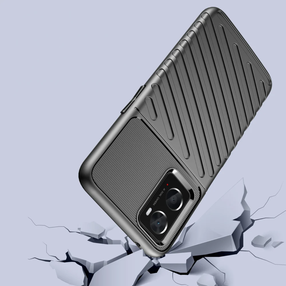 91578_4 Thunder Case flexible armored cover for Oppo A76 / Oppo A36 / Realme 9i blackeng