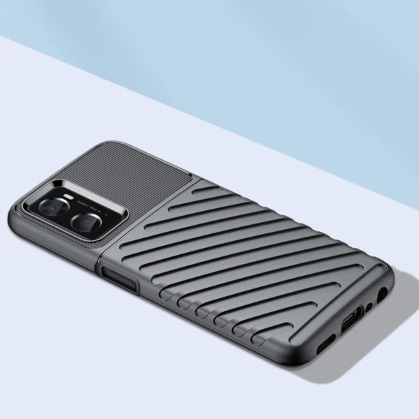 Thunder Case flexible armored cover for Oppo A76 / Oppo A36 / Realme 9i blackeng