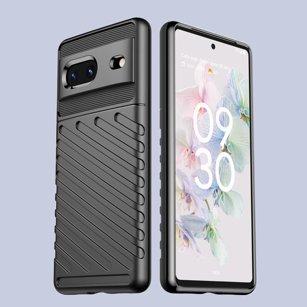 Thunder Case flexible armored cover for Google Pixel 7 blackeng