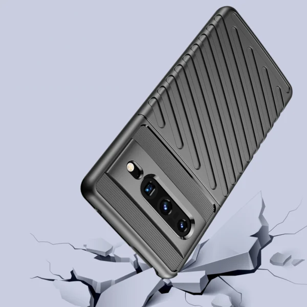 Thunder Case flexible armored cover for Google Pixel 7 Pro blackeng