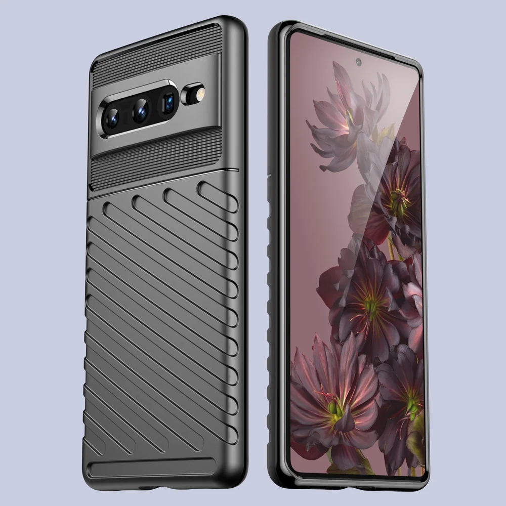 91580_5 Thunder Case flexible armored cover for Google Pixel 7 Pro blackeng