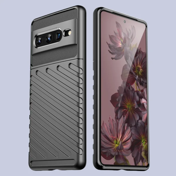 Thunder Case flexible armored cover for Google Pixel 7 Pro blackeng