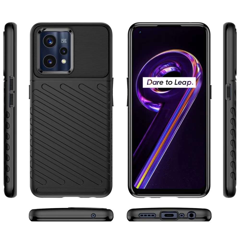 91581_8 Thunder Case Flexible armored cover for Realme 9 Pro + (9 Pro Plus) blackeng