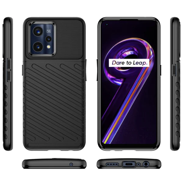 Thunder Case Flexible armored cover for Realme 9 Pro + (9 Pro Plus) blackeng